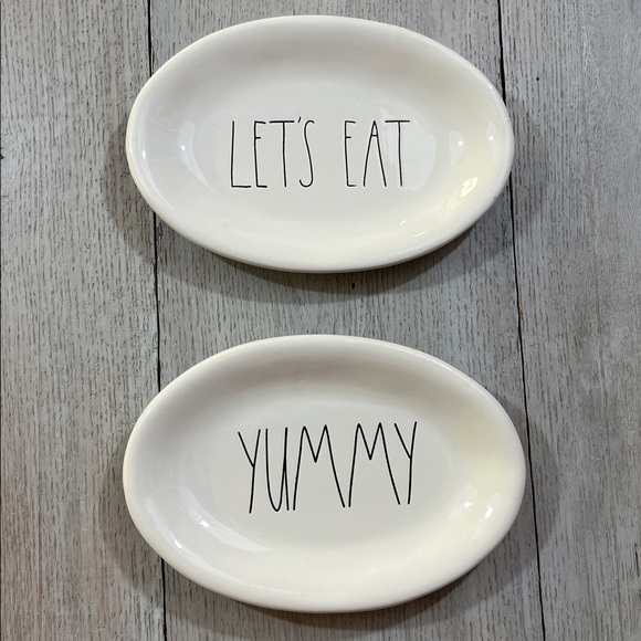 Rae Dunn Other - Rae Dunn Artisan Collection YUMMY and LET’S EAT Side Dish Set